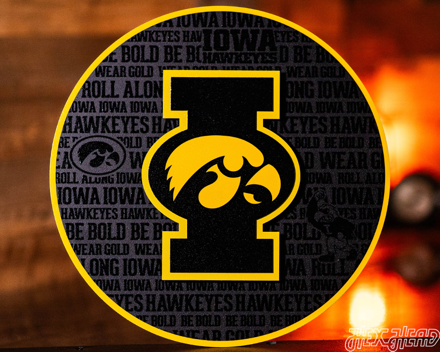 Iowa Hawkeyes CRAFT SERIES 3D Embossed Metal Wall Art