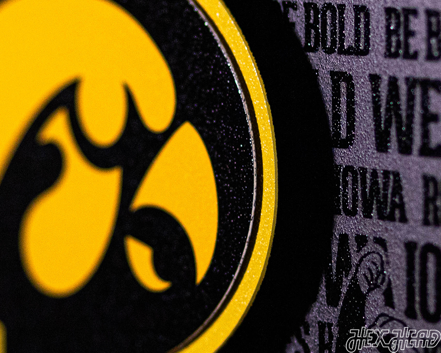 Iowa Hawkeyes CRAFT SERIES 3D Embossed Metal Wall Art