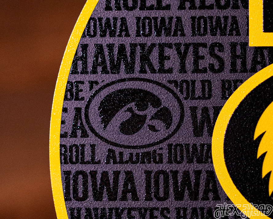 Iowa Hawkeyes CRAFT SERIES 3D Embossed Metal Wall Art