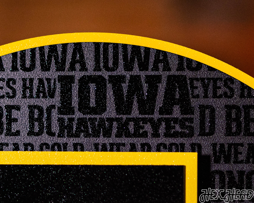 Iowa Hawkeyes CRAFT SERIES 3D Embossed Metal Wall Art