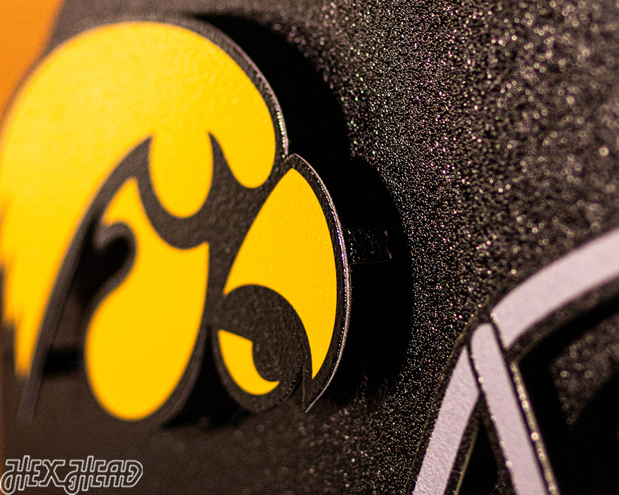 BLITZ COLLECTION - 8 LAYER Iowa Hawkeyes 3D Metal Wall Art