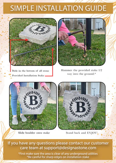 Chicago Blackhawks Design-A-Stone Landscape Art Address Stone