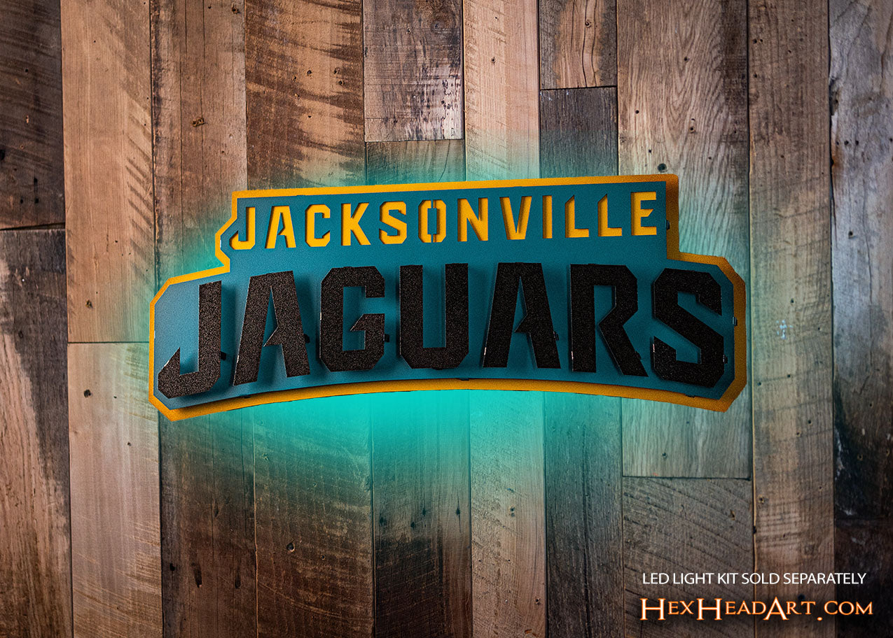 Jacksonville Jaguars Namemark 3D Vintage Metal Wall Art