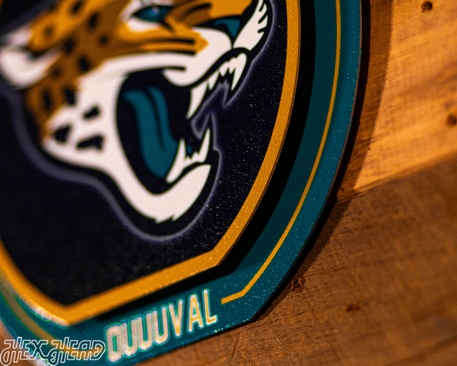 Jacksonville Jaguars "Double Play" On the Shelf or on the Wall Art