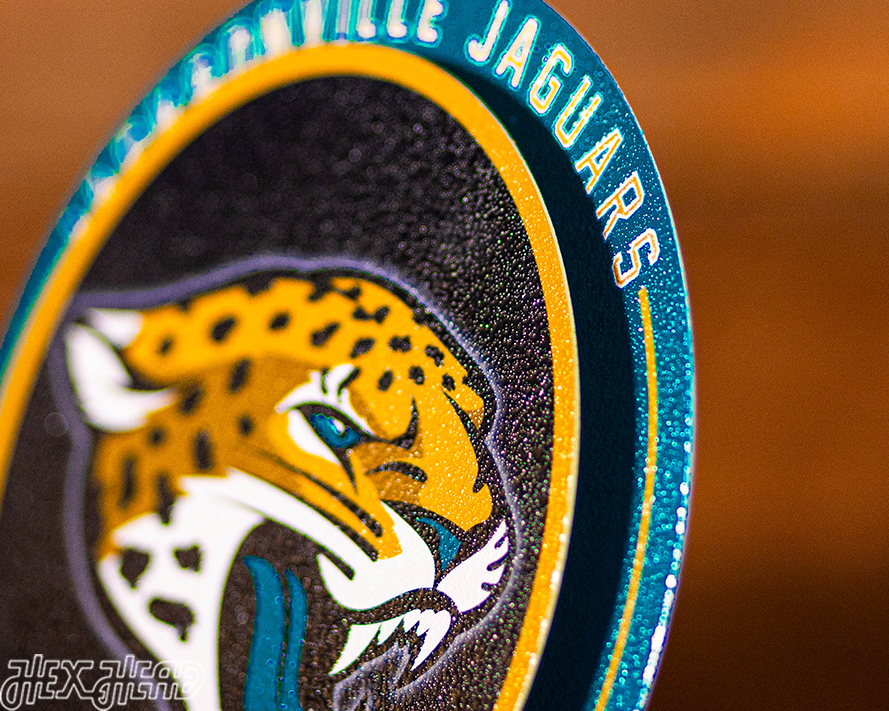 Jacksonville Jaguars "Double Play" On the Shelf or on the Wall Art