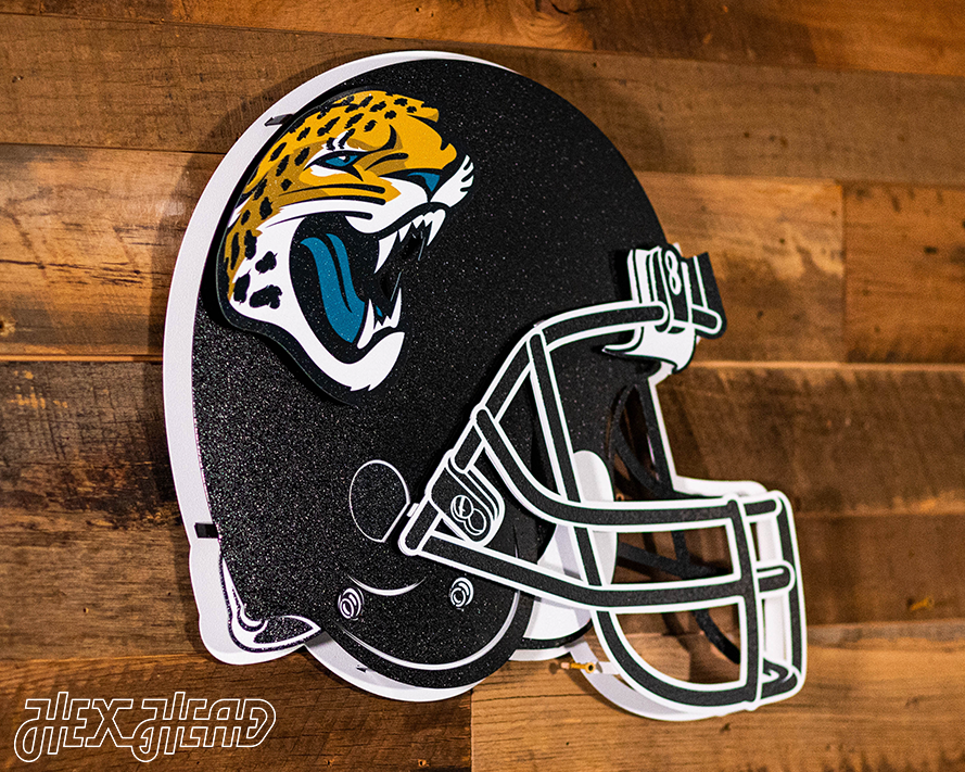 BLITZ Collection - 8 Layer Jacksonville Jaguars Helmet 3D Vintage Metal Wall Art