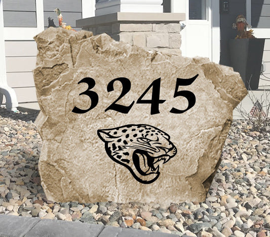 Jacksonville Jaguars Design-A-Stone Landscape Art Address Stone