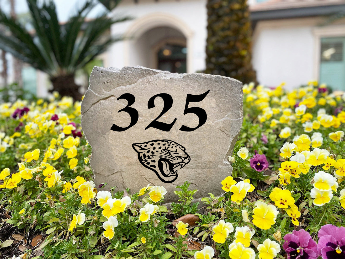 Jacksonville Jaguars Design-A-Stone Landscape Art Address Stone