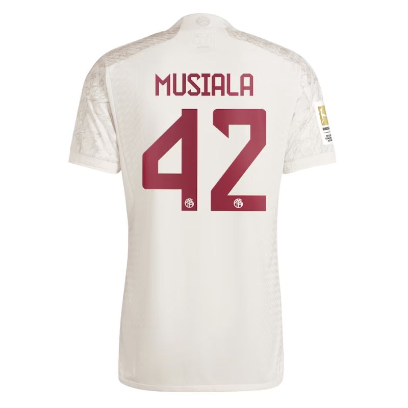 Jamal Musiala Bayern Munich 2023/24 Third  Jersey - White