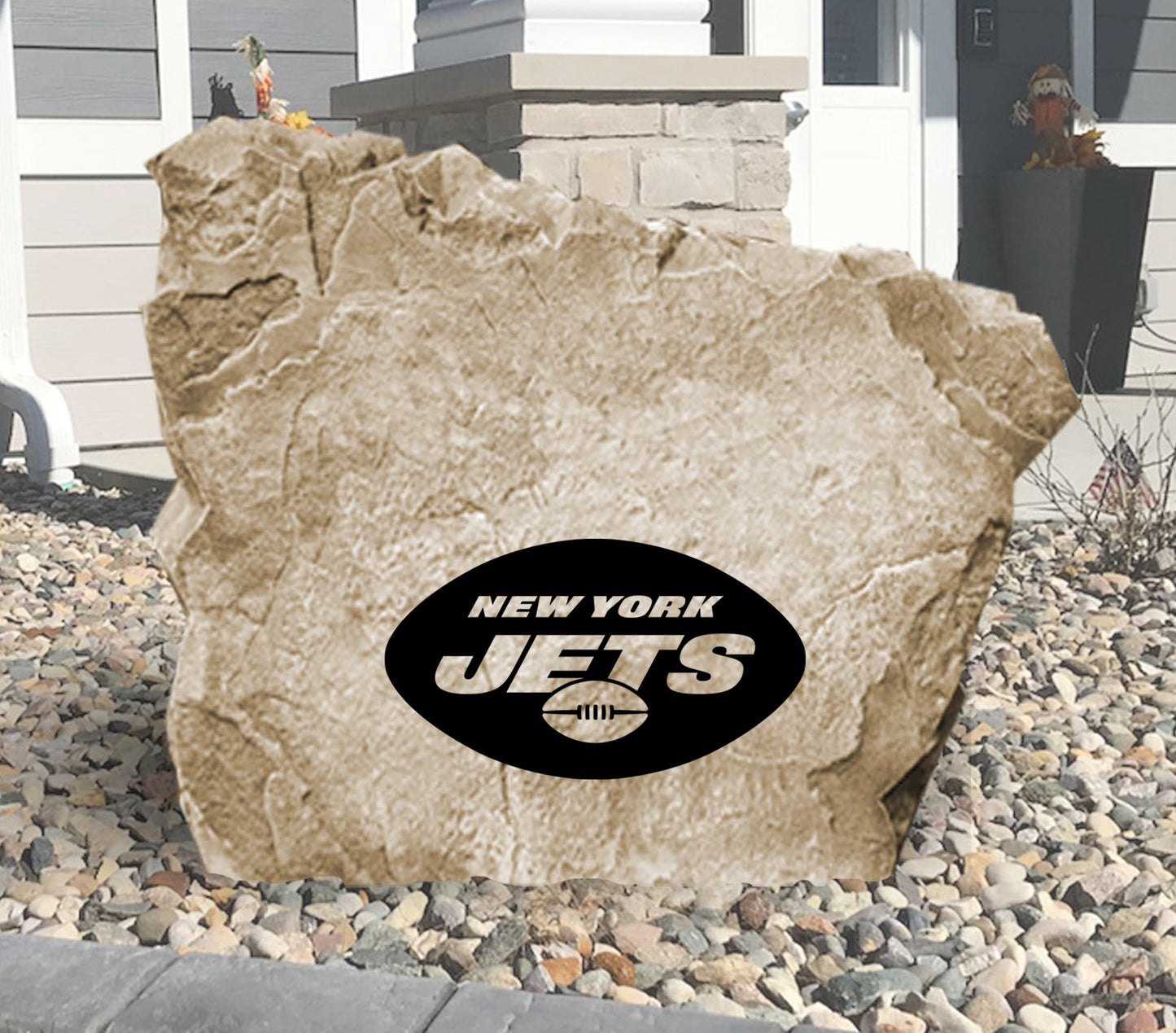 New York Jets Design-A-Stone Landscape Art Address Stone