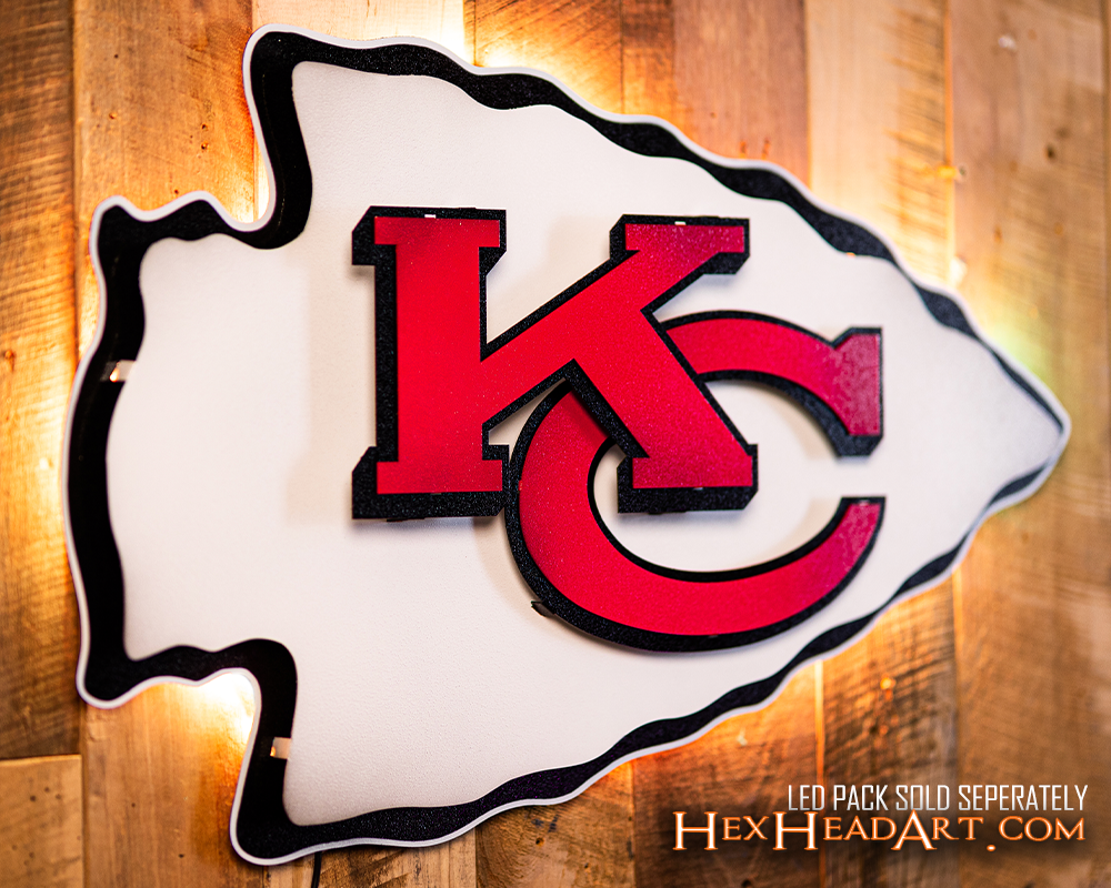 Kansas City Chiefs Lamar Hunt "Arrowhead" 3D Vintage Metal Wall Art