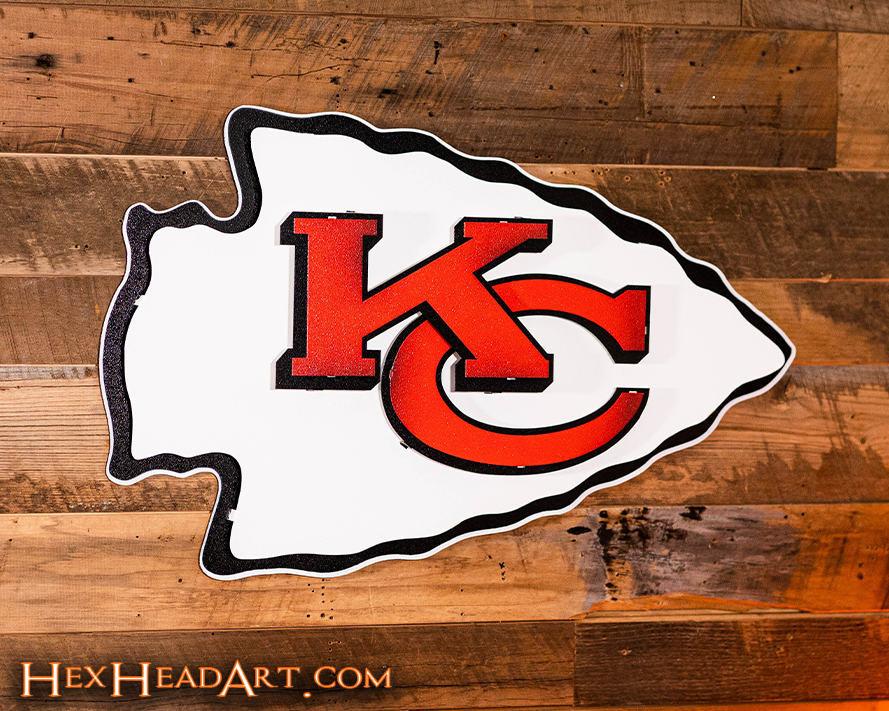 Kansas City Chiefs Lamar Hunt "Arrowhead" 3D Vintage Metal Wall Art