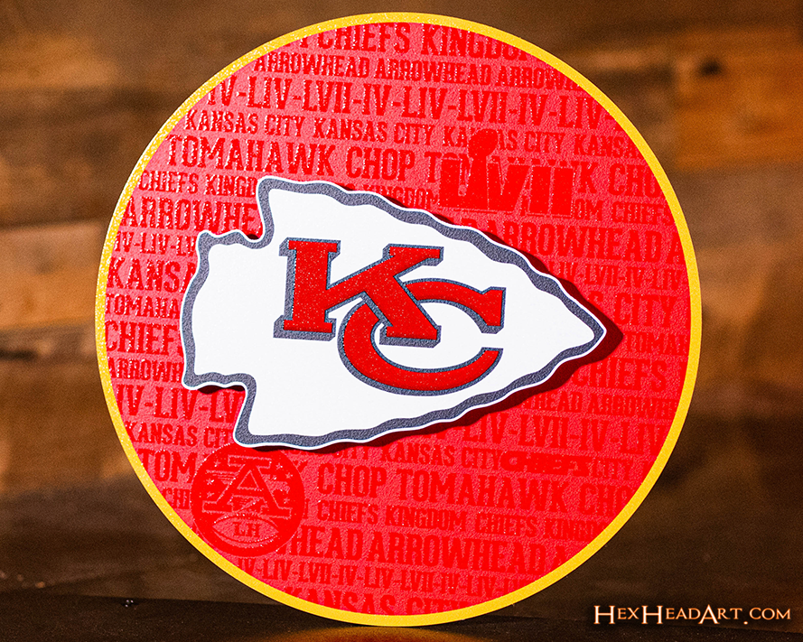 Kansas City Chiefs CRAFT SERIES 3D Embossed Metal Wall Art