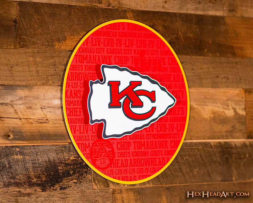 Kansas City Chiefs CRAFT SERIES 3D Embossed Metal Wall Art