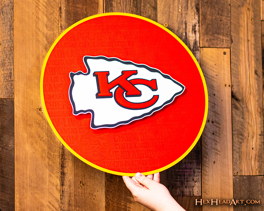 Kansas City Chiefs CRAFT SERIES 3D Embossed Metal Wall Art