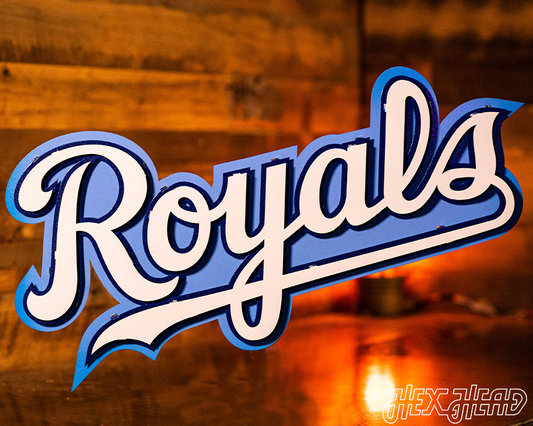 Kansas City Royals Script 3D Metal Wall Art