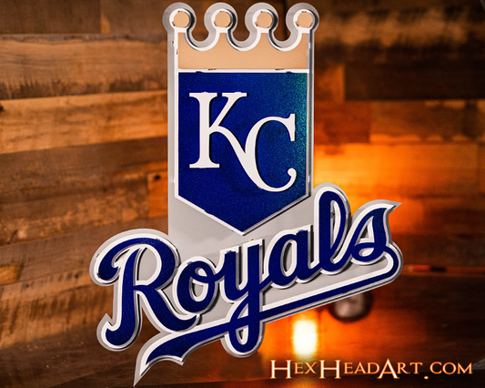 Kansas City Royals Crest 3D Metal Wall Art