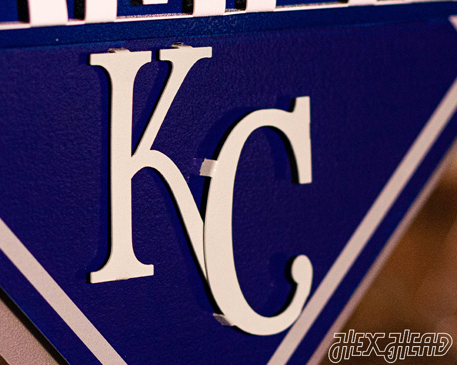 Kansas City Royals 2015 World Series 3D Vintage Metal Wall Art