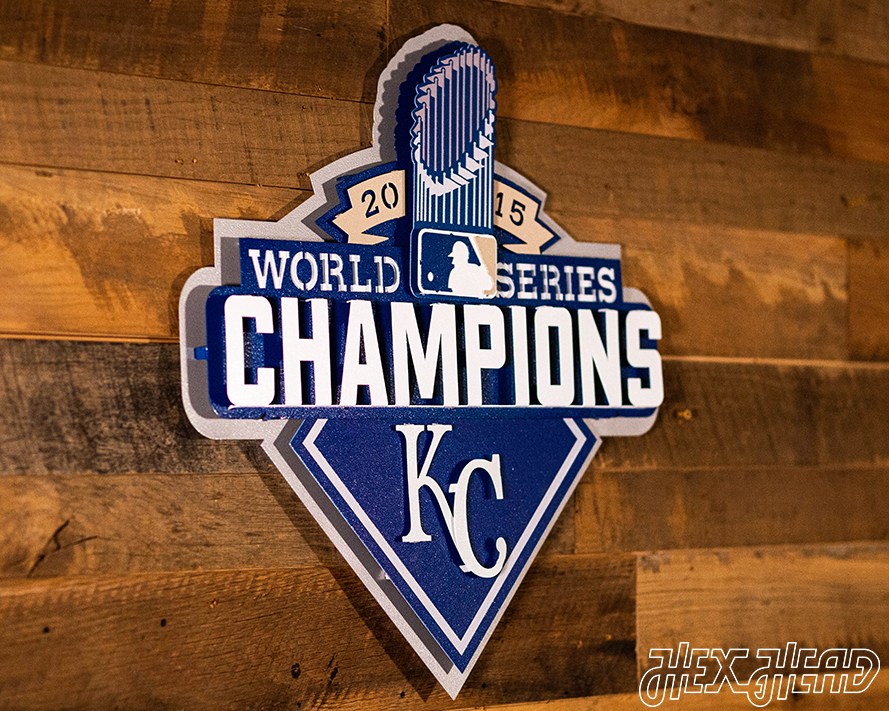 Kansas City Royals 2015 World Series 3D Vintage Metal Wall Art