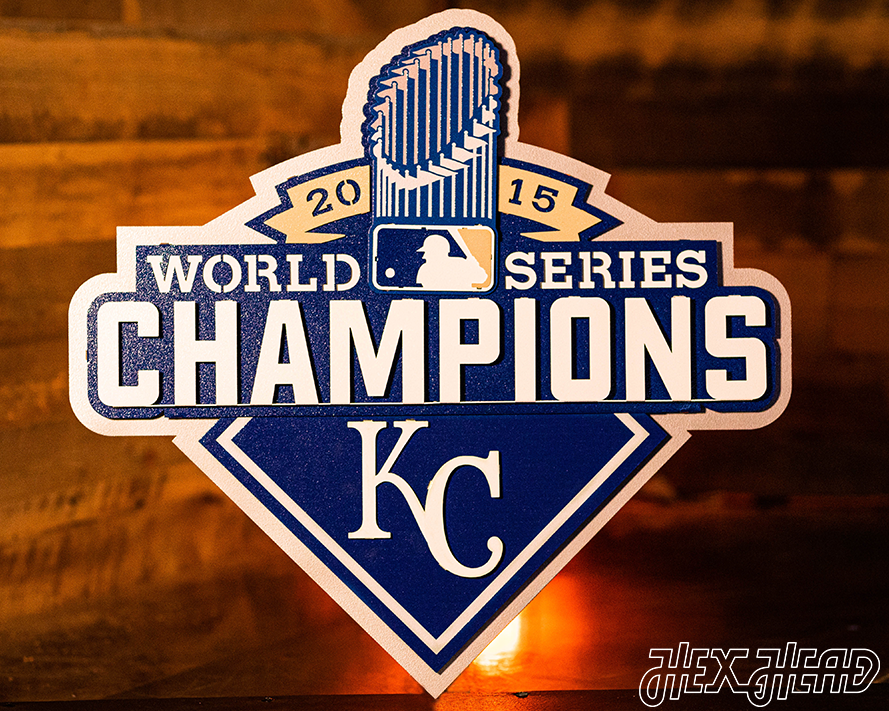 Kansas City Royals 2015 World Series 3D Vintage Metal Wall Art