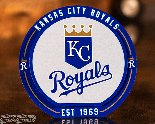 Kansas City Royals "Double Play" On the Shelf or on the Wall Art