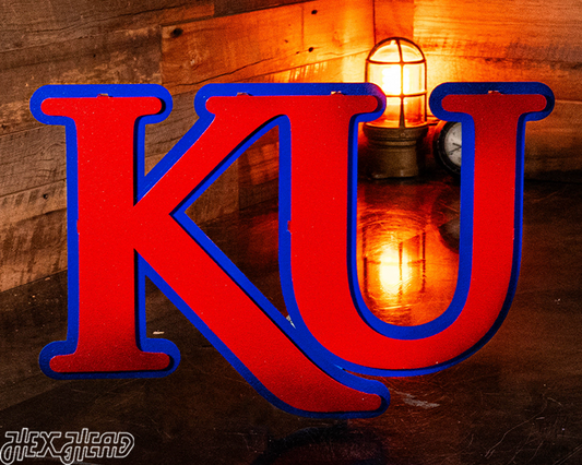 University of Kansas KU 3D Vintage Metal Wall Art