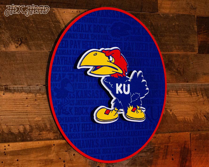 Kansas Jayhawks Vault CRAFT SERIES 3D Embossed Metal Wall Art