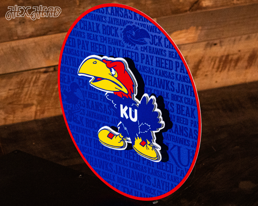 Kansas Jayhawks Vault CRAFT SERIES 3D Embossed Metal Wall Art