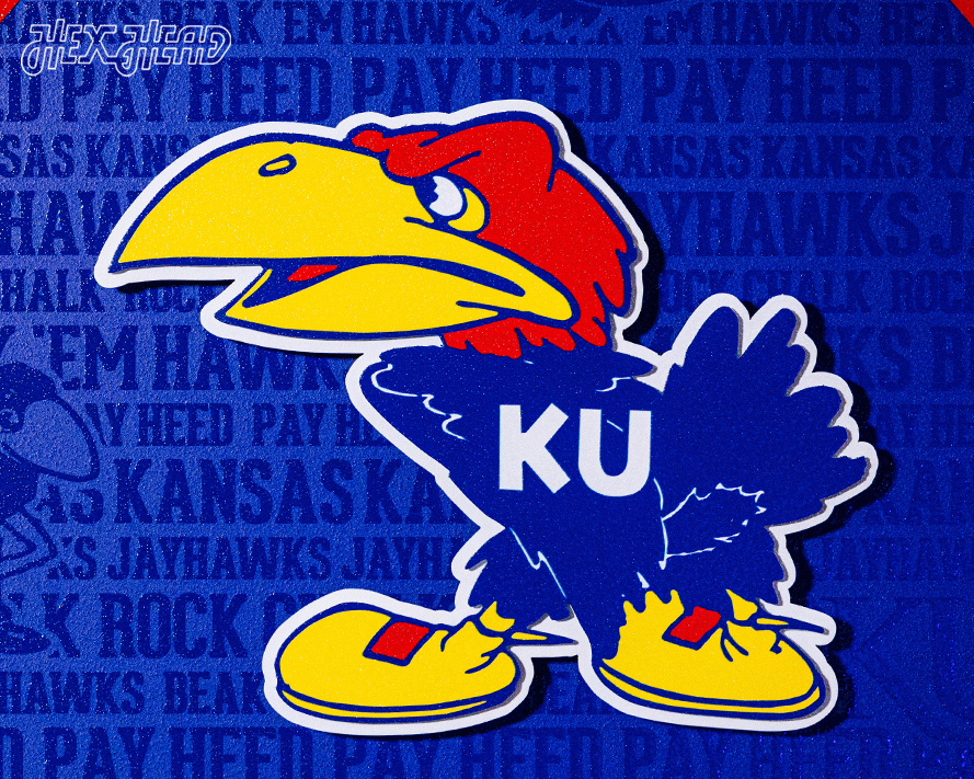 Kansas Jayhawks Vault CRAFT SERIES 3D Embossed Metal Wall Art