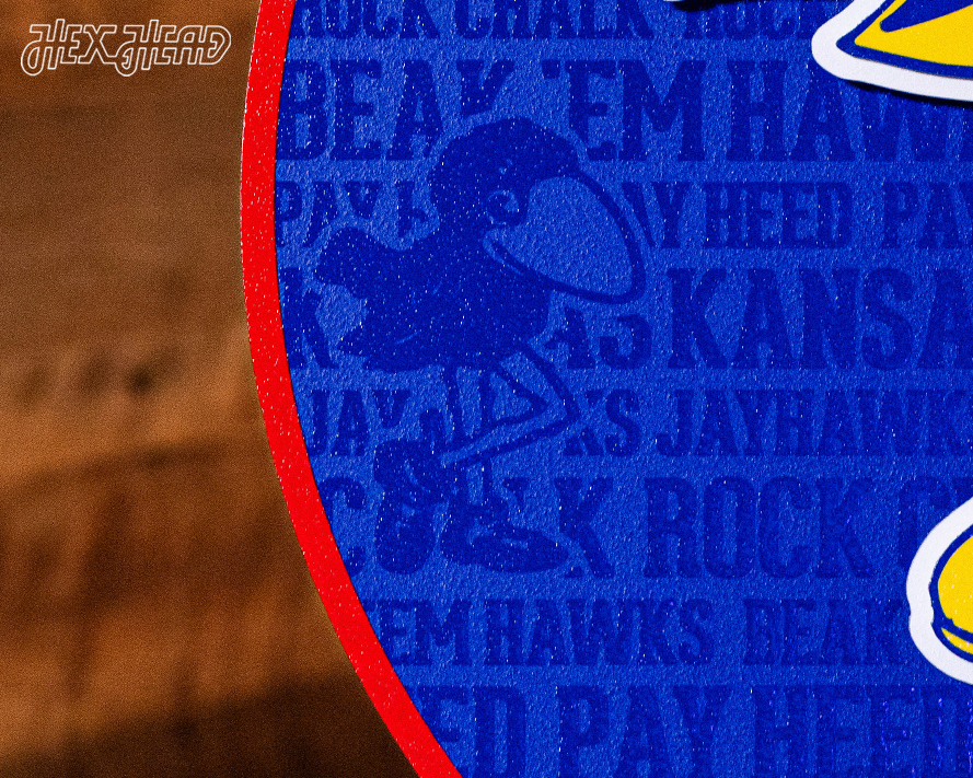 Kansas Jayhawks Vault CRAFT SERIES 3D Embossed Metal Wall Art