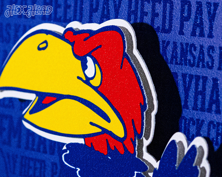 Kansas Jayhawks Vault CRAFT SERIES 3D Embossed Metal Wall Art