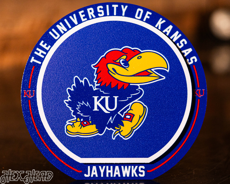 Kansas Jayhawks "Double Play" On the Shelf or on the Wall Art