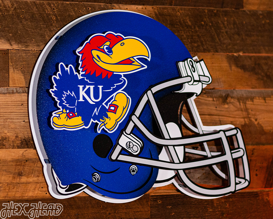 BLITZ COLLECTION - 8 LAYER Kansas Jayhawks 3D METAL Wall Art