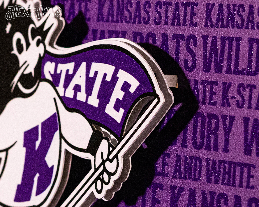 Kansas State Wildcats  CRAFT SERIES 3D Embossed Metal Wall Art