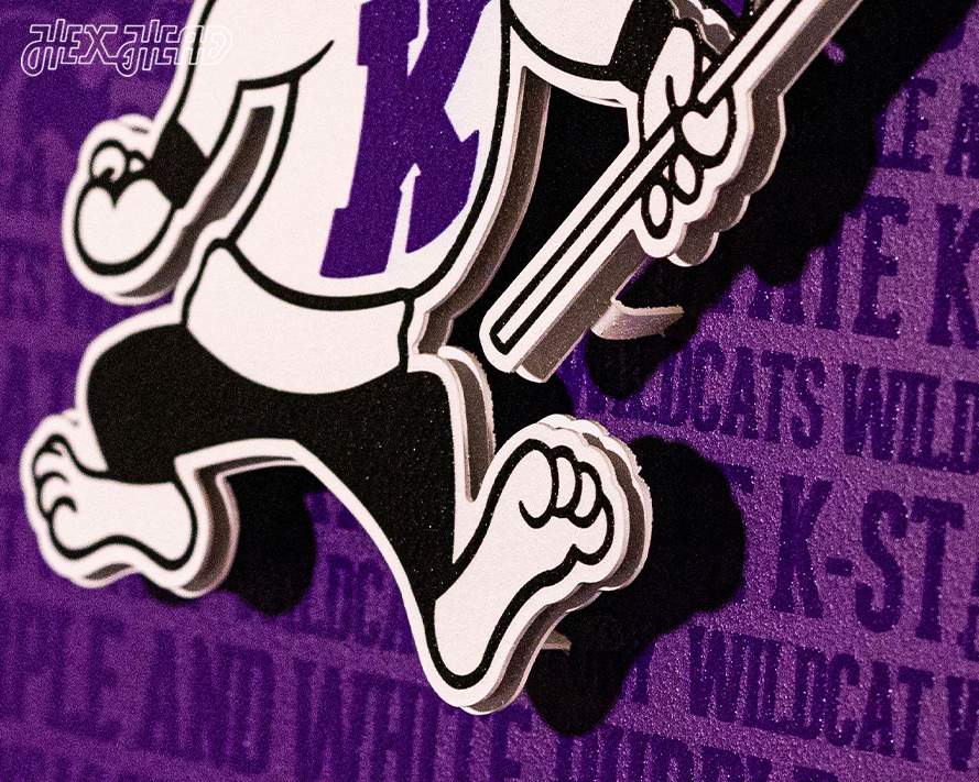 Kansas State Wildcats  CRAFT SERIES 3D Embossed Metal Wall Art