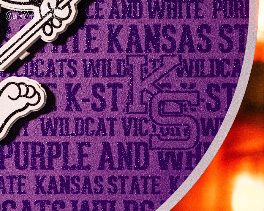 Kansas State Wildcats  CRAFT SERIES 3D Embossed Metal Wall Art