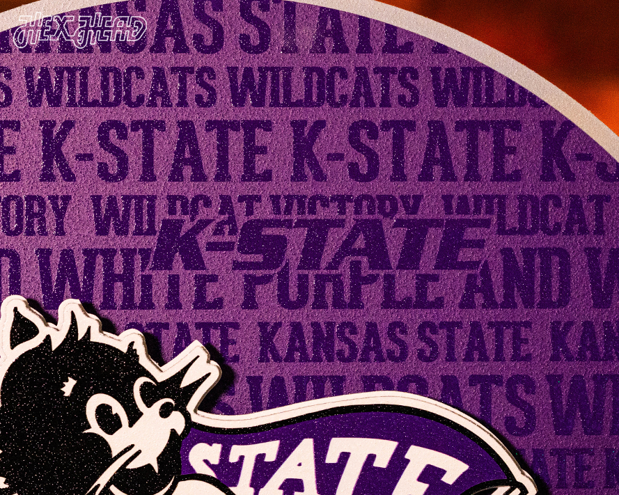 Kansas State Wildcats  CRAFT SERIES 3D Embossed Metal Wall Art