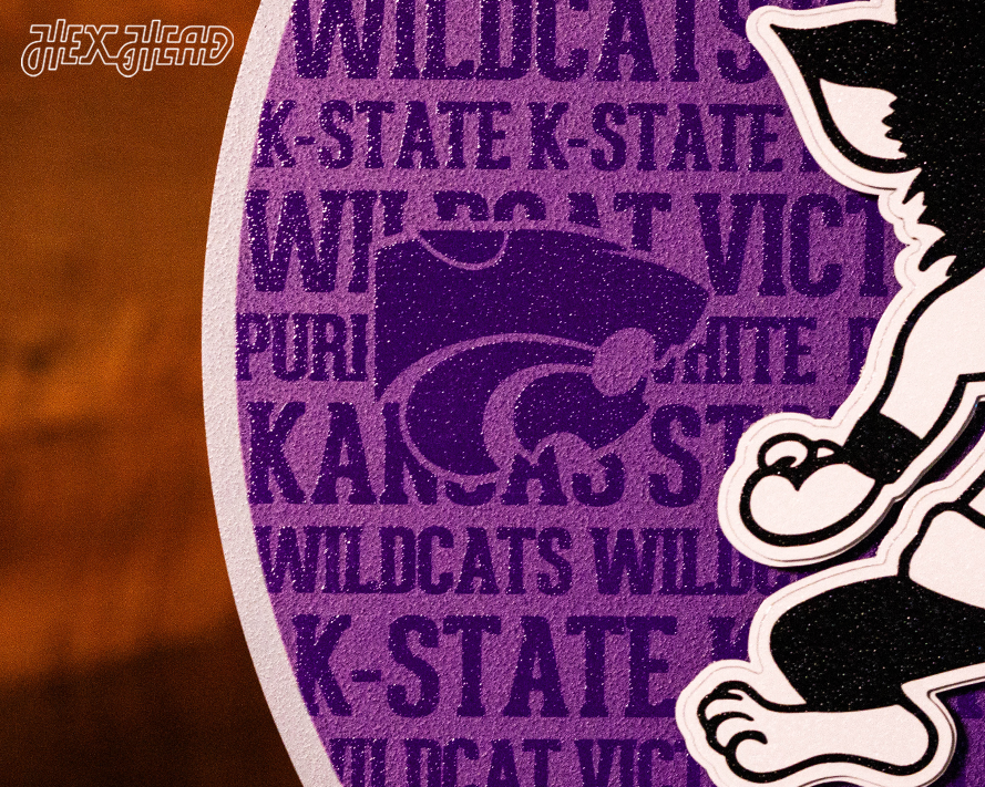 Kansas State Wildcats  CRAFT SERIES 3D Embossed Metal Wall Art