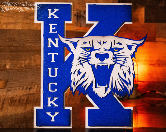 Kentucky Wildcats OUT of the VAULT, Vintage 70's Power K 3D Metal Wall Art