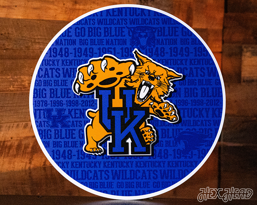 Kentucky Wildcats CRAFT SERIES 3D Embossed Metal Wall Art