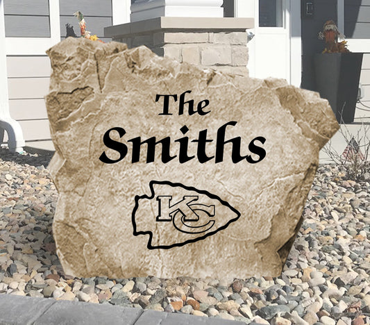 Kansas City Chiefs Design-A-Stone Landscape Art Family Name