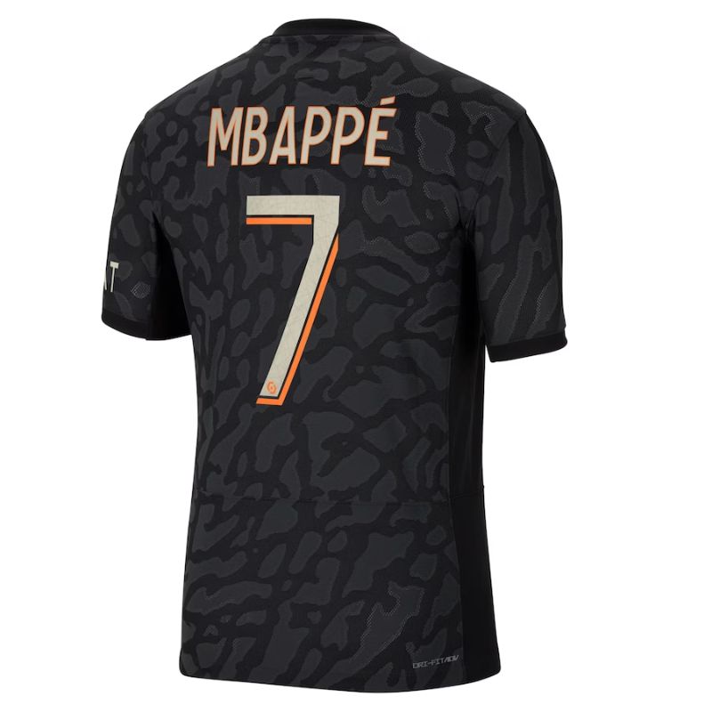 Kylian Mbappe Paris Saint-Germain 2023/24 Third Player Jersey - Anthracite