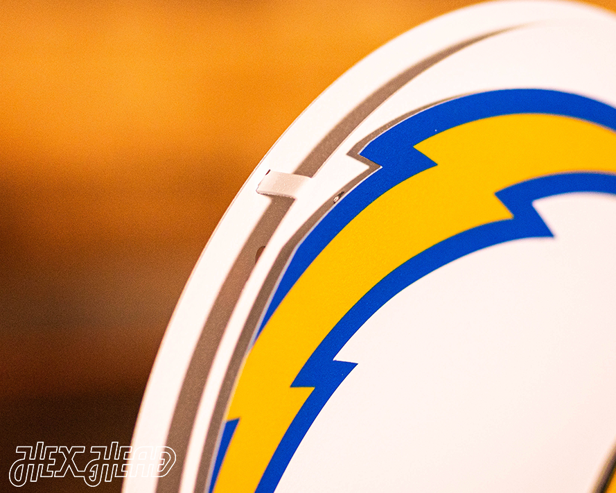 BLITZ Collection - 8 Layer Los Angeles Chargers Helmet 3D Vintage Metal Wall Art