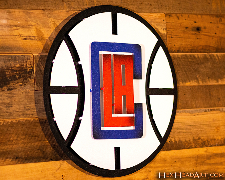 Los Angeles Clippers 3D Vintage Metal Wall Art