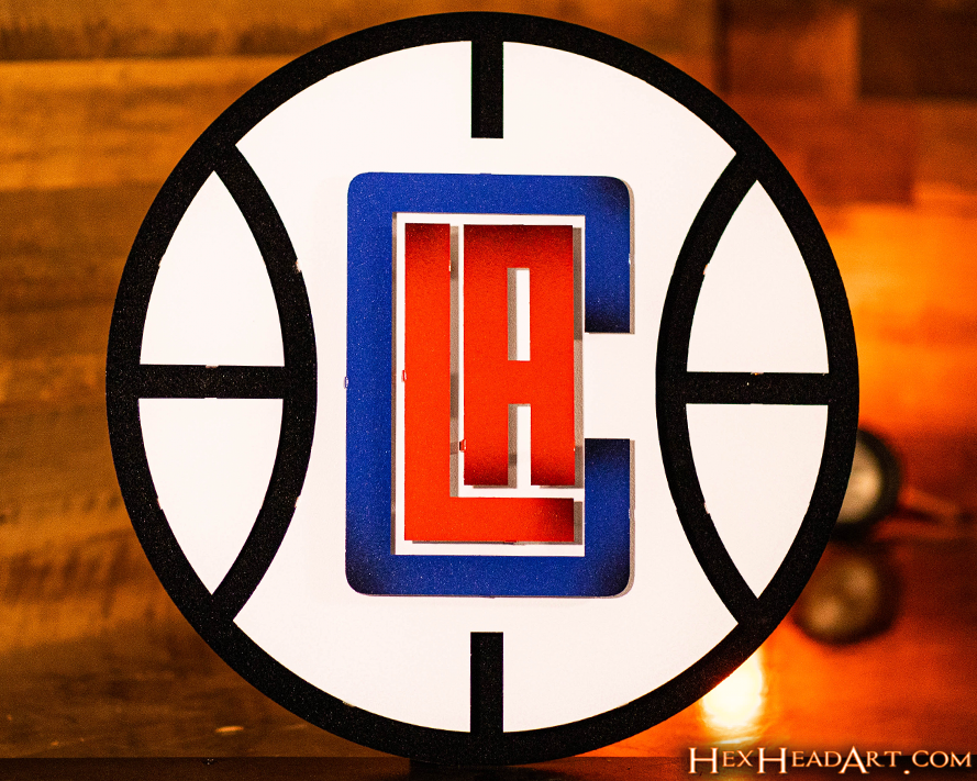 Los Angeles Clippers 3D Vintage Metal Wall Art