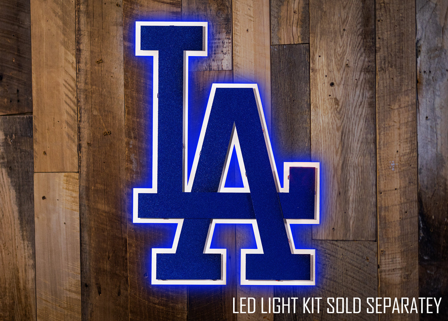 Los Angeles Dodgers interlocking "LA" 3D Vintage Metal Wall Art