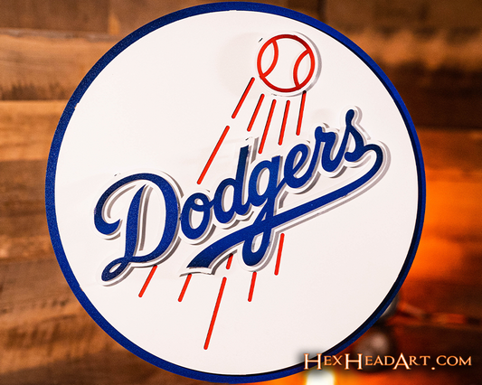 Los Angeles Dodgers Crest 3D Metal Artwork