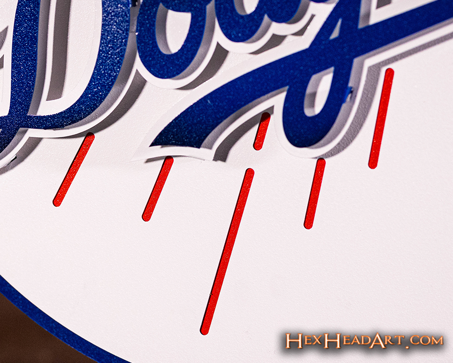 Los Angeles Dodgers Crest 3D Metal Artwork