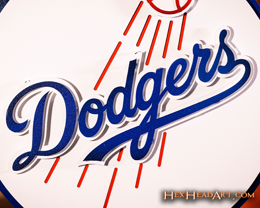 Los Angeles Dodgers Crest 3D Metal Artwork