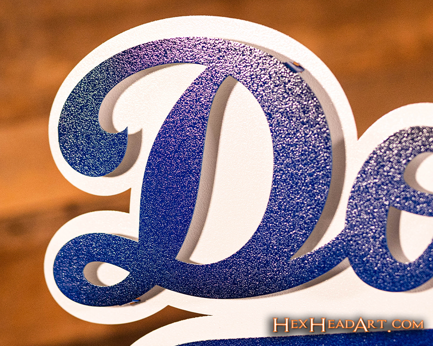 Los Angeles Dodgers Script 3D Metal Wall Art